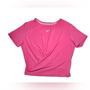 Nike Dri-Fit One Luxe Women's Twist Standard Fit Shirt Small Pink